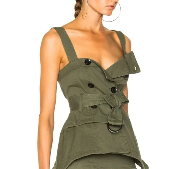MARISSA WEBB Lani Trench Vest In Green NEW with Tags size Medium - Picture 6 of 16